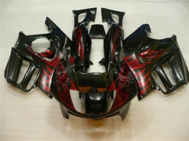 Carénages Moto CBR 600 F3 1995-1998 - Noir Rouge Flamme Vente en Gros