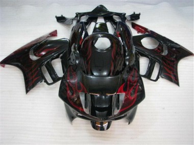 Carénage Moto CBR 600 F3 1995-1998 - Noir Rouge Flamme Vente en Gros