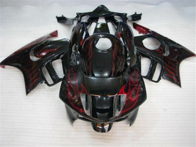 Carénage Moto CBR 600 F3 1995-1998 - Noir Rouge Flamme Vente en Gros Carénage Moto CBR 600 F3 1995-1998 - Noir Rouge Flamme Vente en Gros