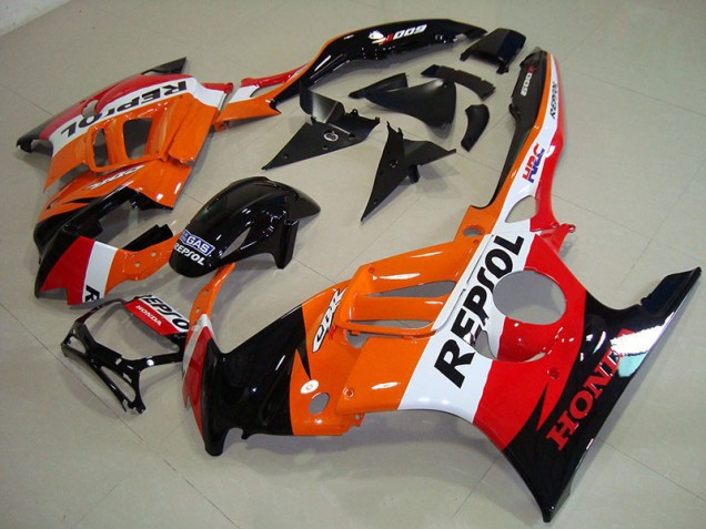 Carénages Moto CBR 600 F3 1995-1998 - Noir Orange Repsol Vente en Gros Carénages Moto CBR 600 F3 1995-1998 - Noir Orange Repsol Vente en Gros