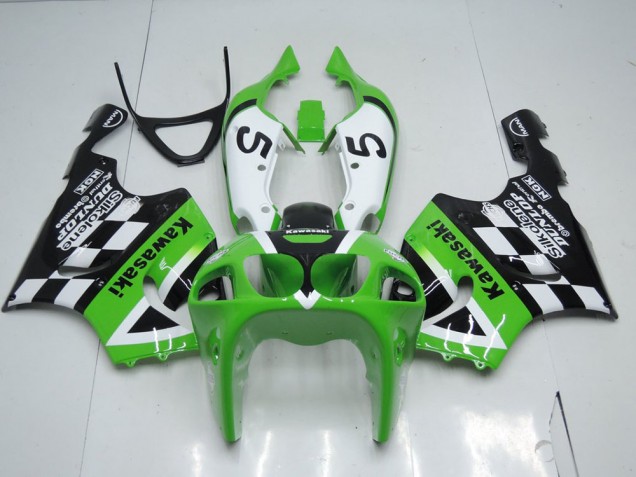 Carénage Moto ZX7R 1996-2003 - Vert Noir et Blanc Vente en Gros Carénage Moto ZX7R 1996-2003 - Vert Noir et Blanc Vente en Gros