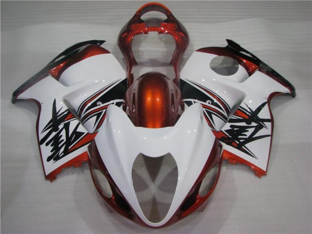 Carénage Moto GSXR 1300 Hayabusa 1996-2007 - Orange Blanc Noir Vente en Gros Carénage Moto GSXR 1300 Hayabusa 1996-2007 - Orange Blanc Noir Vente en Gros
