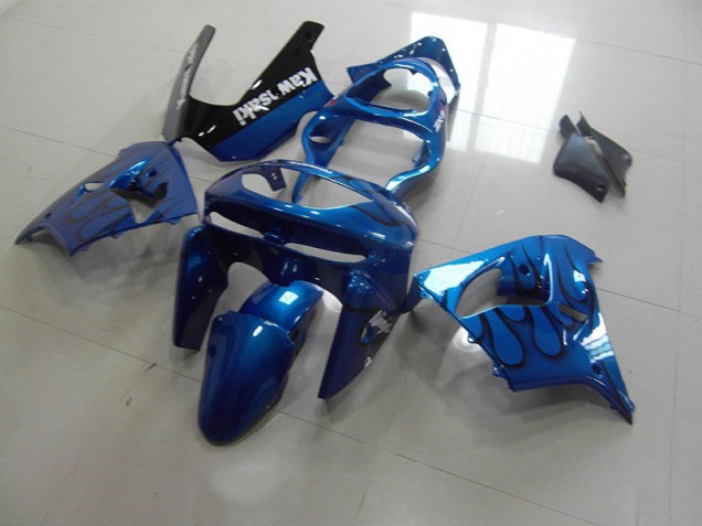 Carénage Moto ZX9R 1998-1999 - Bleu Noir Flamme Vente en Gros Carénage Moto ZX9R 1998-1999 - Bleu Noir Flamme Vente en Gros