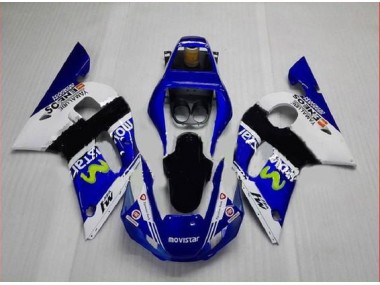 Carénage Moto R6 1998-2002 - Bleu Vert Blanc Vente en Gros