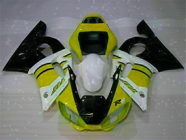 Carénage Moto R6 1998-2002 - Jaune Blanc Vente en Gros Carénage Moto R6 1998-2002 - Jaune Blanc Vente en Gros