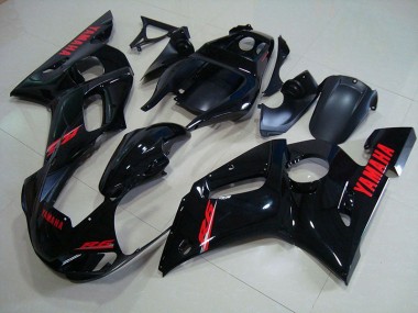 Carénages Moto R6 1998-2002 - Noir Brillant Rouge Décalque Vente en Gros