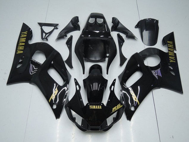 Carénage Moto R6 1998-2002 - Noir Brillant Or Décalque Vente en Gros Carénage Moto R6 1998-2002 - Noir Brillant Or Décalque Vente en Gros