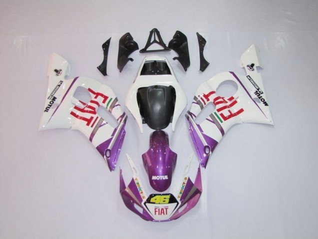 Carénage Moto R6 1998-2002 - Blanc Violet Fiat 46 Vente en Gros Carénage Moto R6 1998-2002 - Blanc Violet Fiat 46 Vente en Gros
