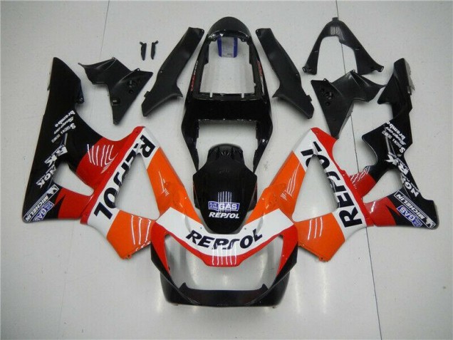 Carénage Moto CBR 900 RR 929RR 2000-2001 - Orange Rouge Noir Repsol Vente en Gros Carénage Moto CBR 900 RR 929RR 2000-2001 - Orange Rouge Noir Repsol Vente en Gros