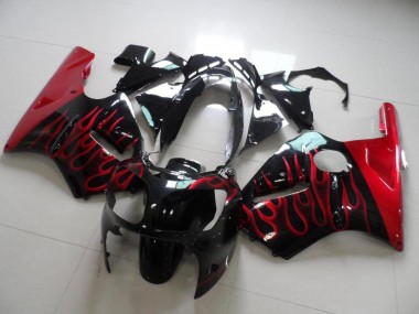 Carénage Moto ZX12R 2000-2001 - Rouge Flamme Vente en Gros