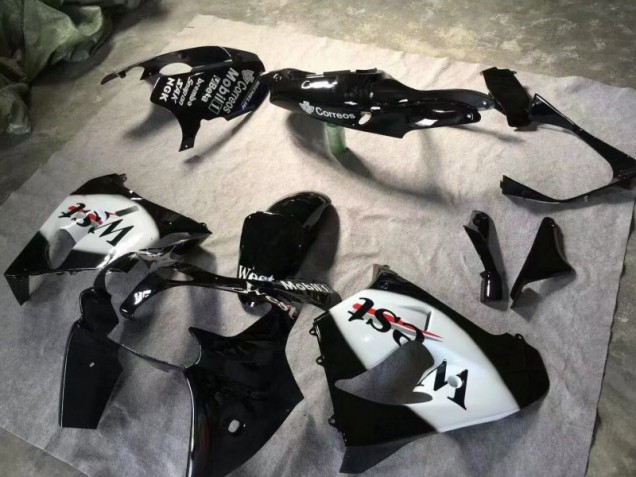 Carénage Moto ZX9R 2000-2001 - Noir Brillant Blanc Vente en Gros Carénage Moto ZX9R 2000-2001 - Noir Brillant Blanc Vente en Gros