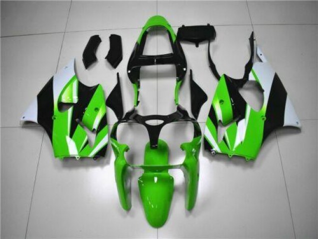 Carénage Moto ZX6R 2000-2002 - Vert Blanc Noir Vente en Gros Carénage Moto ZX6R 2000-2002 - Vert Blanc Noir Vente en Gros