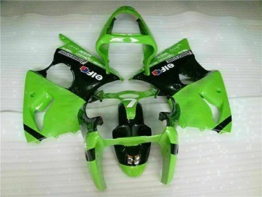 Kit Carénages Motos Complet ZX6R 2000-2002 - Vert Noir Vente en Gros