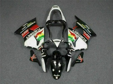 Carénage Moto ZX6R 2000-2002 - Noir Blanc Eurobet Vente en Gros