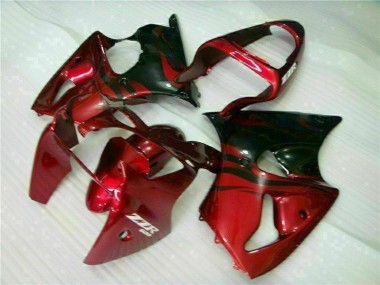 Carénage Moto ZX6R 2000-2002 - Rouge Noir Vente en Gros
