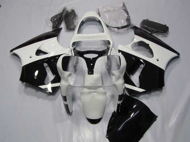 Carénage Moto ZX6R 2000-2002 - Blanc Noir Vente en Gros Carénage Moto ZX6R 2000-2002 - Blanc Noir Vente en Gros