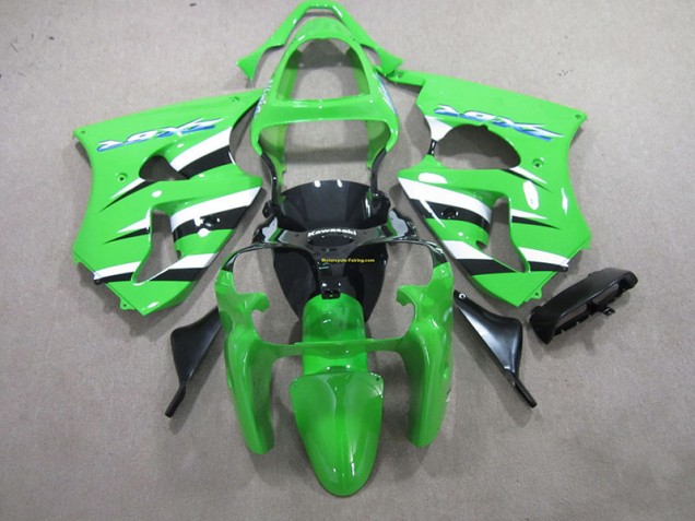 Carénages Moto ZX6R 2000-2002 - Vert Noir Blanc Vente en Gros Carénages Moto ZX6R 2000-2002 - Vert Noir Blanc Vente en Gros