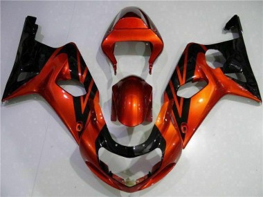 Carénage Moto GSXR 1000 K1 2000-2002 - Orange Noir Vente en Gros