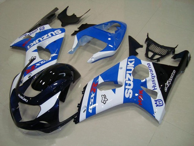 Carénage Moto GSXR 1000 K1 2000-2002 - Blakc Bleu Blanc Vente en Gros Carénage Moto GSXR 1000 K1 2000-2002 - Blakc Bleu Blanc Vente en Gros