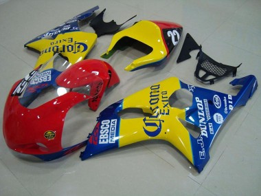 Carénage Moto GSXR 1000 K1 2000-2002 - Rouge Jaune Bleu Corona Courses Vente en Gros
