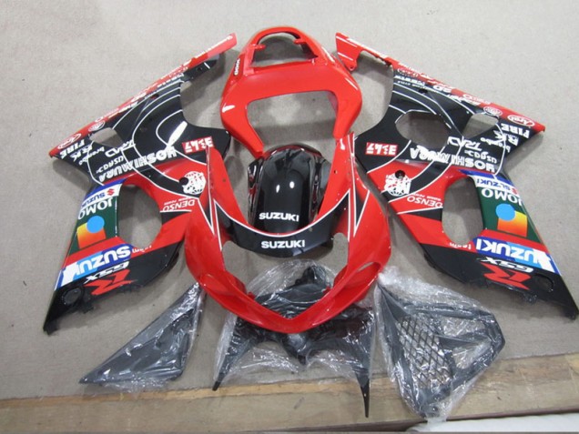 Carénage Moto GSXR 1000 K1 2000-2002 - Rouge Noir Denso Vente en Gros Carénage Moto GSXR 1000 K1 2000-2002 - Rouge Noir Denso Vente en Gros