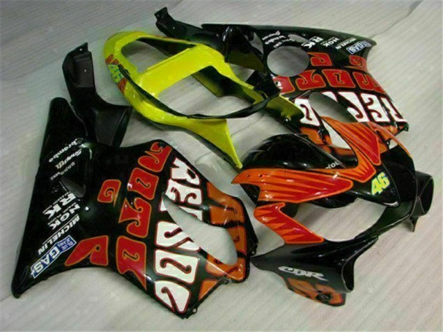 Carénages Moto CBR 600 F4i 2001-2003 - Orange Noir Vente en Gros Carénages Moto CBR 600 F4i 2001-2003 - Orange Noir Vente en Gros