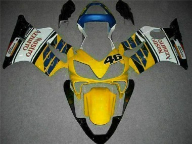 Carénage Moto CBR 600 F4i 2001-2003 - Jaune Blanc Vente en Gros