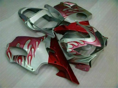 Carénage Moto CBR 600 F4i 2001-2003 - Rouge Flamme Argent Vente en Gros