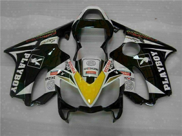 Carénage Moto CBR 600 F4i 2001-2003 - Jaune Argent Noir Playboy Vente en Gros Carénage Moto CBR 600 F4i 2001-2003 - Jaune Argent Noir Playboy Vente en Gros