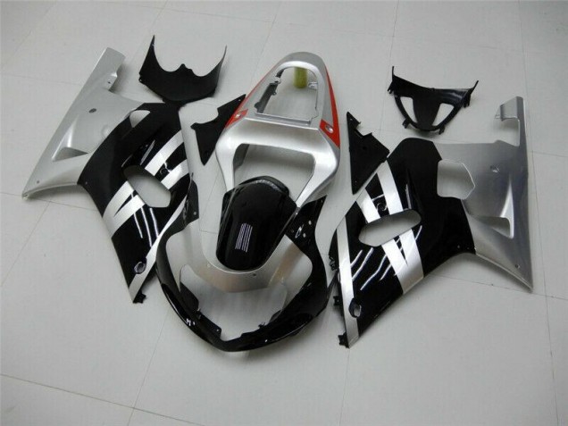Carénage Moto GSXR 600 / 750 K1 K2 K3 2001-2003 - Noir Argent Vente en Gros Carénage Moto GSXR 600 / 750 K1 K2 K3 2001-2003 - Noir Argent Vente en Gros