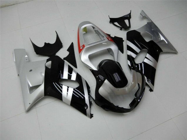 Carénage Moto GSXR 600 / 750 K1 K2 K3 2001-2003 - Noir Argent Vente en Gros Carénage Moto GSXR 600 / 750 K1 K2 K3 2001-2003 - Noir Argent Vente en Gros