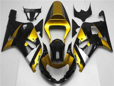 Carénage Moto GSXR 600 / 750 K1 K2 K3 2001-2003 - Or Noir Vente en Gros