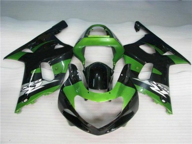 Carénage Moto GSXR 600 / 750 K1 K2 K3 2001-2003 - Vert Noir Vente en Gros