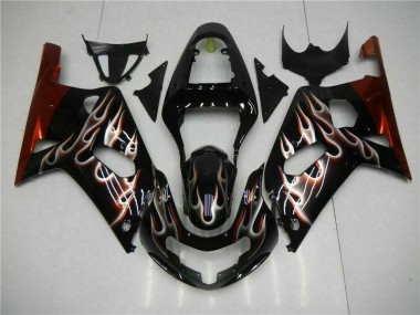Kit Carénages Motos & Plastique GSXR 600 / 750 K1 K2 K3 2001-2003 - Noir Vente en Gros
