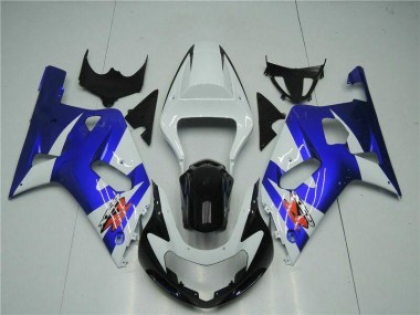 Carénage Moto GSXR 600 / 750 K1 K2 K3 2001-2003 - Blanc Bleu Vente en Gros