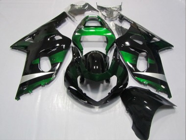 Carénages Moto GSXR 600 K1 K2 K3 2001-2003 - Noir Vert Vente en Gros