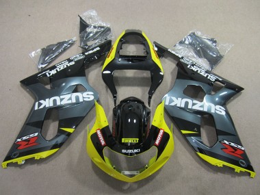 Carénage Moto GSXR 600 K1 K2 K3 2001-2003 - Noir Jaune Motul Vente en Gros
