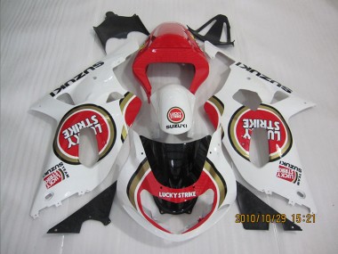 Carénage Moto GSXR 600 K1 K2 K3 2001-2003 - Rouge Blanc Lucky Strike Vente en Gros