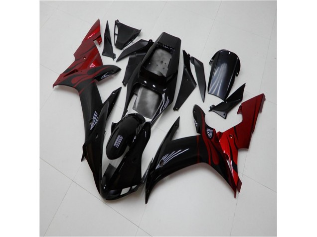 Carénage Moto R1 2002-2003 - Noir Rouge Vente en Gros Carénage Moto R1 2002-2003 - Noir Rouge Vente en Gros