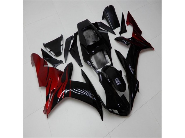 Carénage Moto R1 2002-2003 - Noir Rouge Vente en Gros Carénage Moto R1 2002-2003 - Noir Rouge Vente en Gros