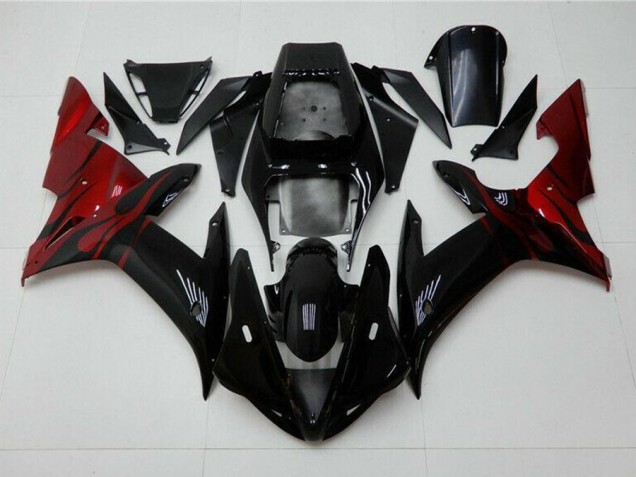 Carénage Moto R1 2002-2003 - Noir Rouge Vente en Gros Carénage Moto R1 2002-2003 - Noir Rouge Vente en Gros