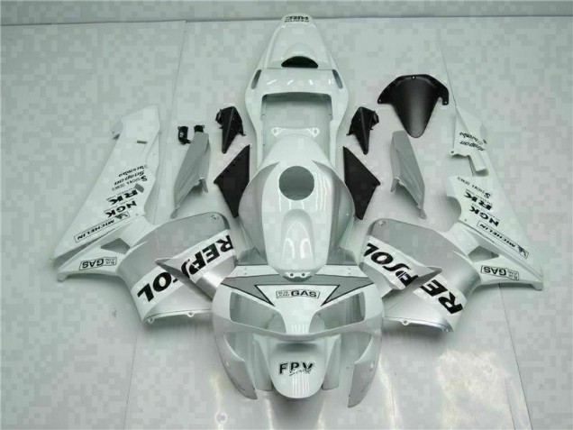 Carénage Moto CBR 600 RR 2003-2004 - Blanc Argent Repsol Vente en Gros Carénage Moto CBR 600 RR 2003-2004 - Blanc Argent Repsol Vente en Gros