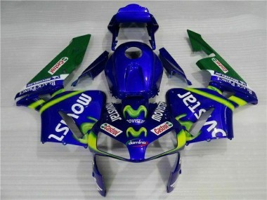 Carénage Moto CBR 600 RR 2003-2004 - Bleu Vert Movistar Castrol Vente en Gros