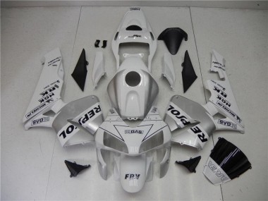 Carénage Moto CBR 600 RR 2003-2004 - Argent Blanc Noir Repsol Vente en Gros