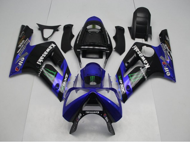Carénage Moto ZX6R 2003-2004 - Bleu Monster Vente en Gros Carénage Moto ZX6R 2003-2004 - Bleu Monster Vente en Gros