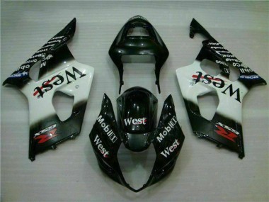 Kit Carénages Motos Complet GSXR 1000 K3 2003-2004 - Blanc Noir Vente en Gros