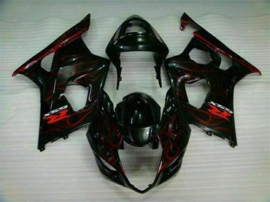 Carénage Moto GSXR 1000 K3 2003-2004 - Rouge Flamme Vente en Gros