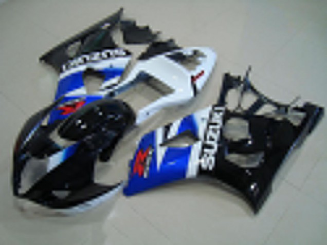 Carénage Moto GSXR 1000 K3 2003-2004 - Noir Bleu Blanc Vente en Gros Carénage Moto GSXR 1000 K3 2003-2004 - Noir Bleu Blanc Vente en Gros