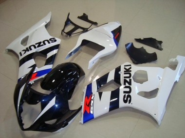 Carénage Moto GSXR 1000 K3 2003-2004 - Bleu Foncé Blanc Vente en Gros