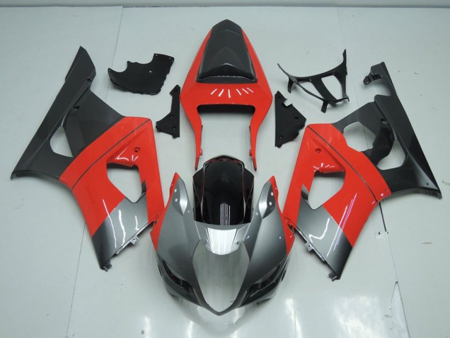 Carénage Moto GSXR 1000 K3 2003-2004 - Rouge et Gris Vente en Gros Carénage Moto GSXR 1000 K3 2003-2004 - Rouge et Gris Vente en Gros